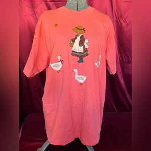 Women’s Pink Graphic T-Shirt with Appliqués